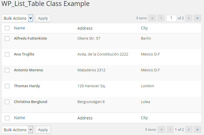 image 6 - Customers data in WordPress table UI