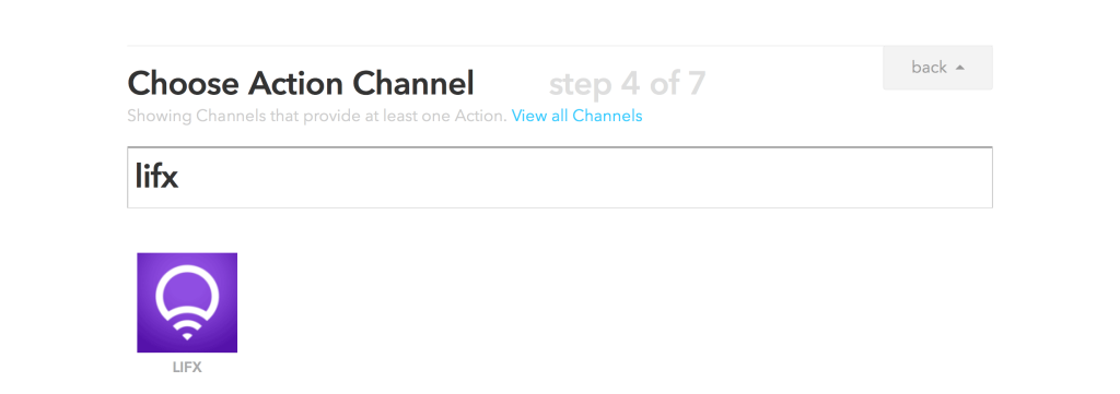 IFTTT Choose UP Action Channel