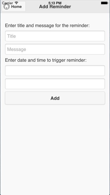 Creating a reminder