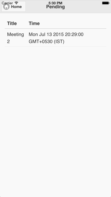 Displaying pending reminders