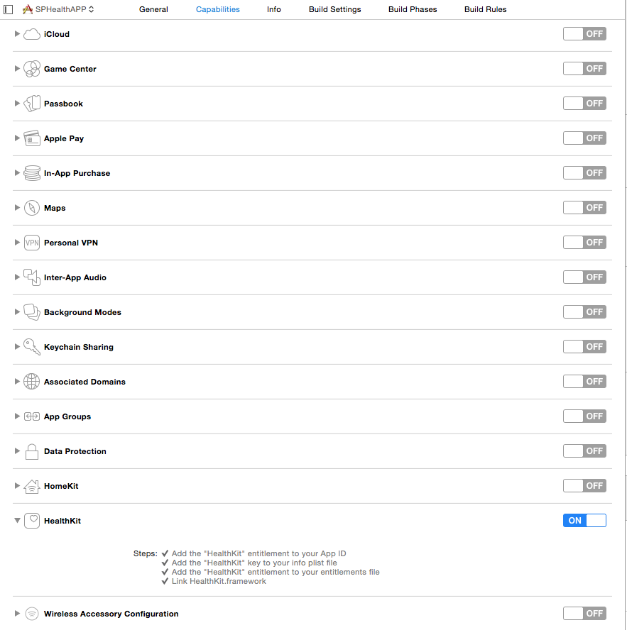Adding HealthKit