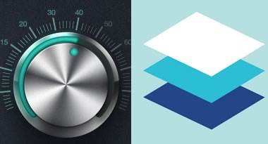 Glossy rendered UI versus flat design