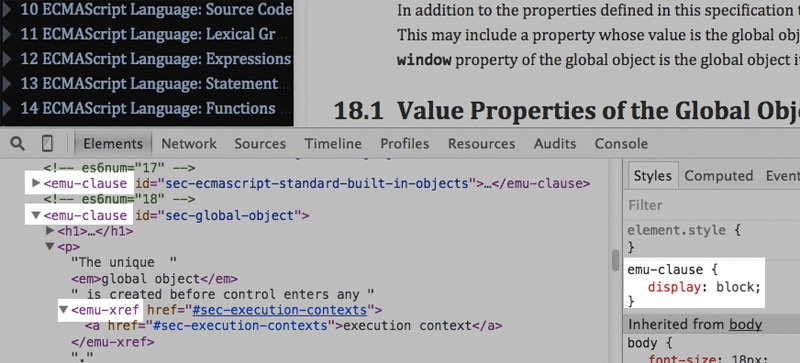 Example of Ecmarkup's custom tags