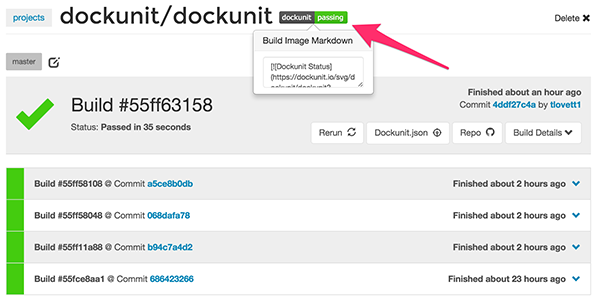 Dockunit Pass Test Badge