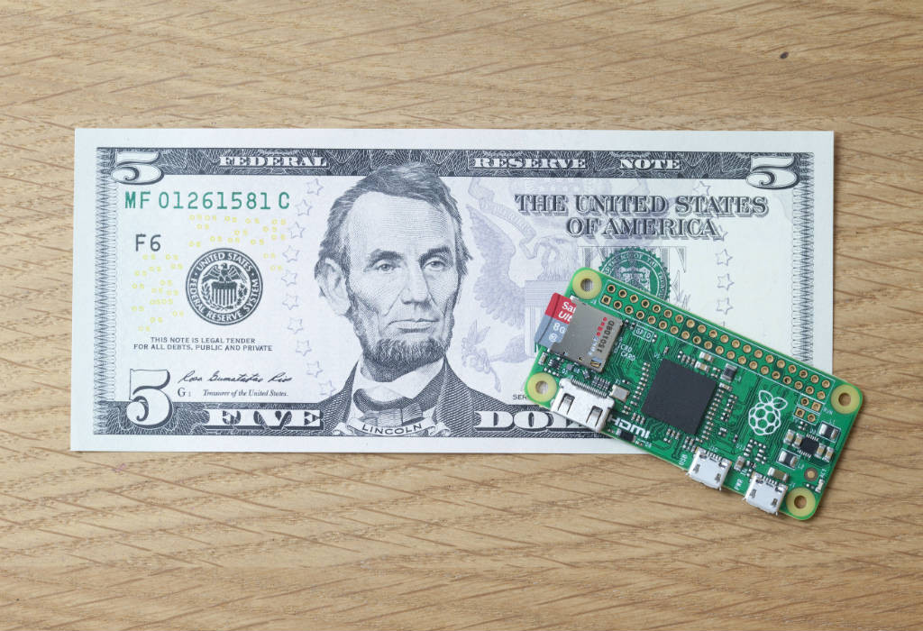 The Raspberry Pi Zero (Photo credit: Raspberry Pi Foundation)