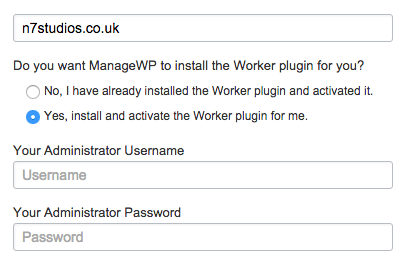 ManageWP Install Worker Plugin