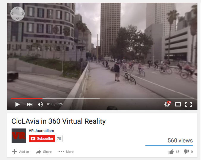Youtube: CicLAvia in 360 VR