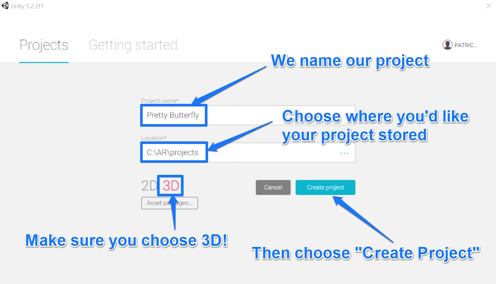 Setting up our Unity project settings