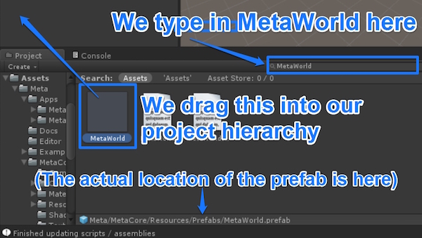 Dragging in MetaWorld Prefab