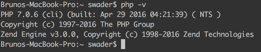 在OS X上运行PHP 7