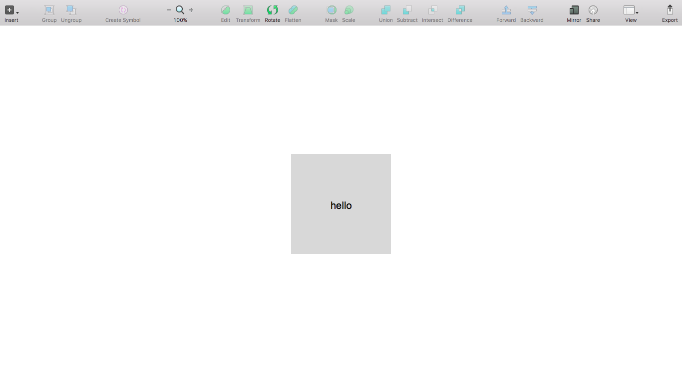 The toolbar is visble