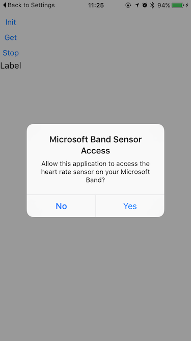 Heart rate consent on iOS