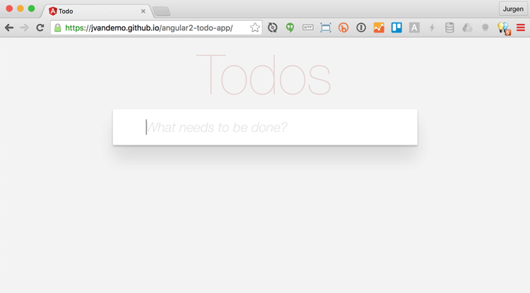 Animated GIF of Finished Todo Application