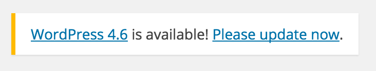WordPress 4.6 Update