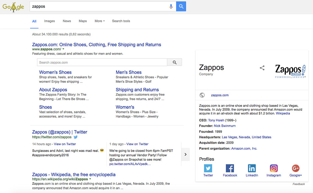 Zappos Knowledge Graph