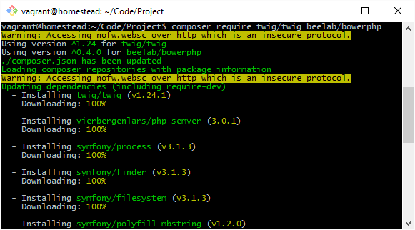 Composer pulling from the custom address