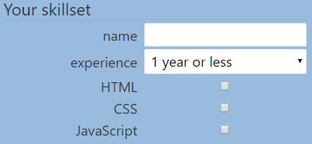 Initial label and field styles