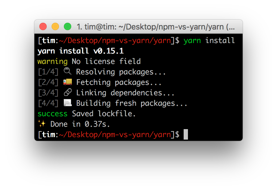 yarn install windows