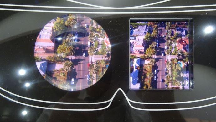 A close up of the Sharp prototype's display