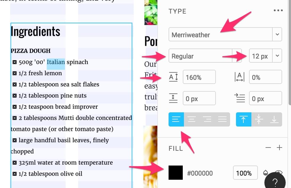 Viewing properties with Figma