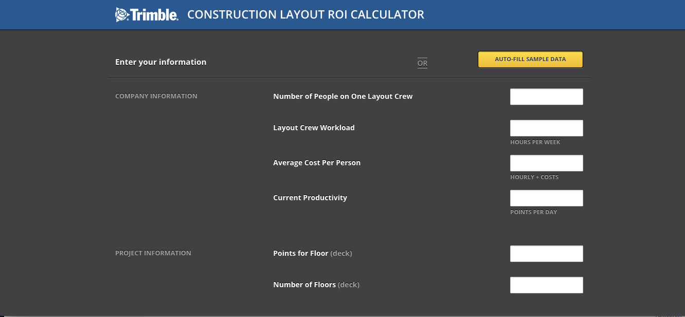 Trimble ROI Calculator