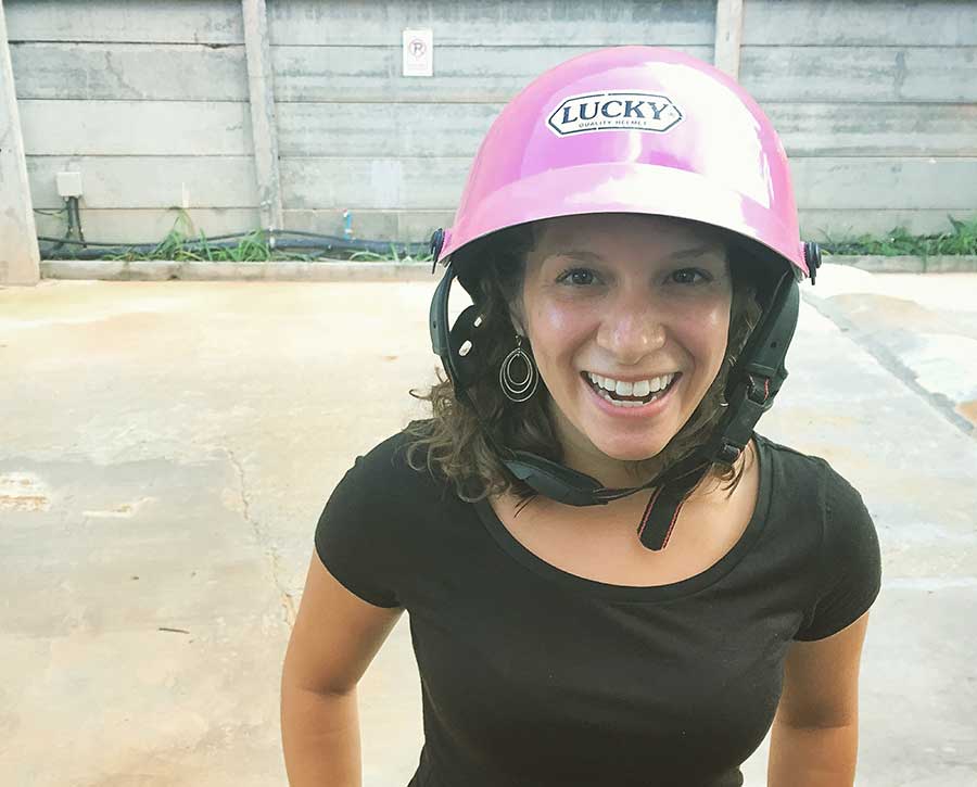 marisa on a scooter