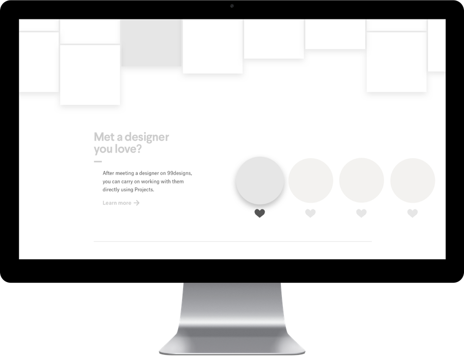 Lo-Fi mockup design of the homepage
