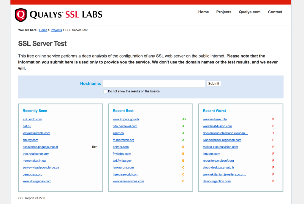 Qualys SSL Labs