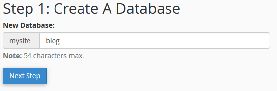 create a database