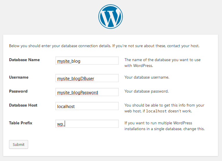 install WordPress