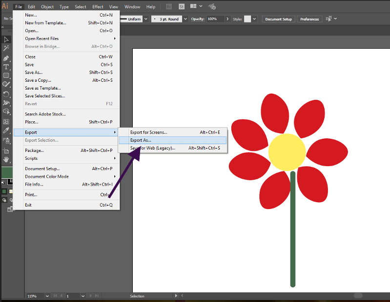 illustrator export vector code