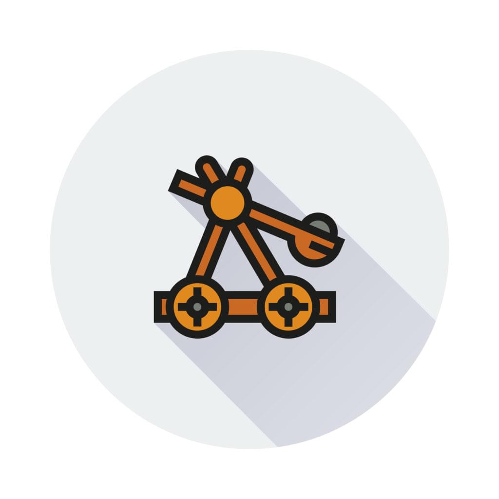 Vector image of catapult