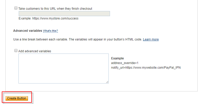 PayPal Button Creation 2