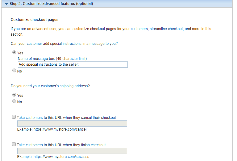 PayPal Step 3