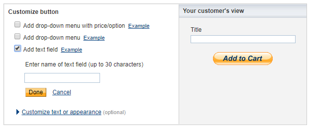 PayPal Button Dropdown 3