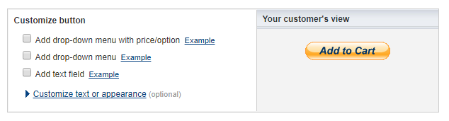 Customize PayPal Button