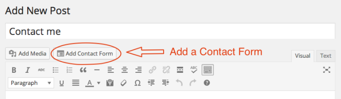 JetPack Contact Form