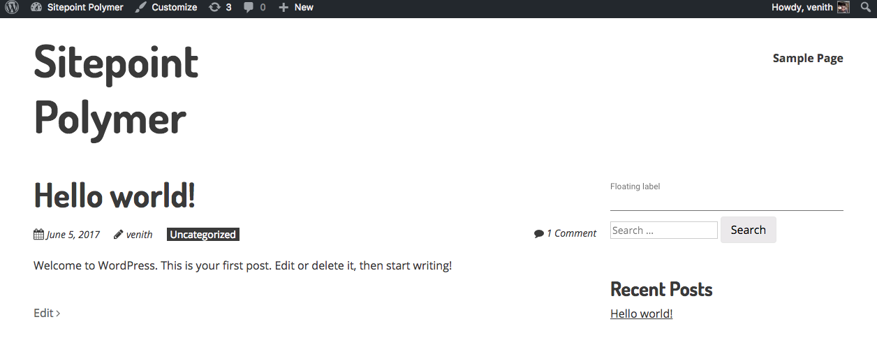 Using Polymer in WordPress: Paper Input