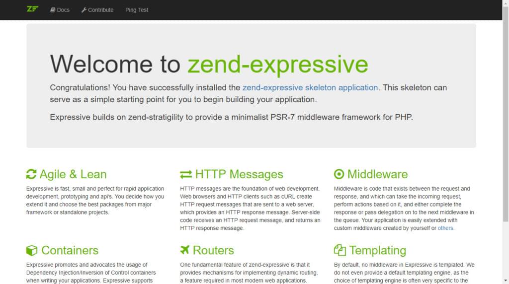 Zend Expressive Homepage