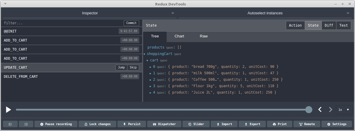 Redux DevTools Panel