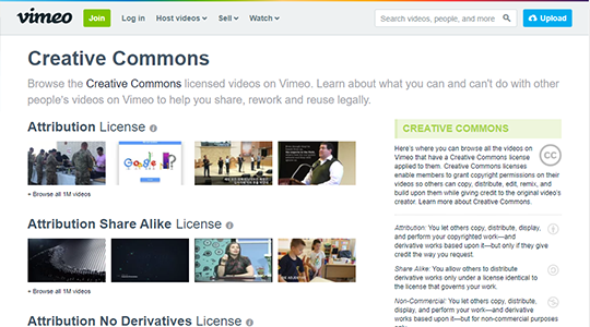 Vimeo Creative Commons