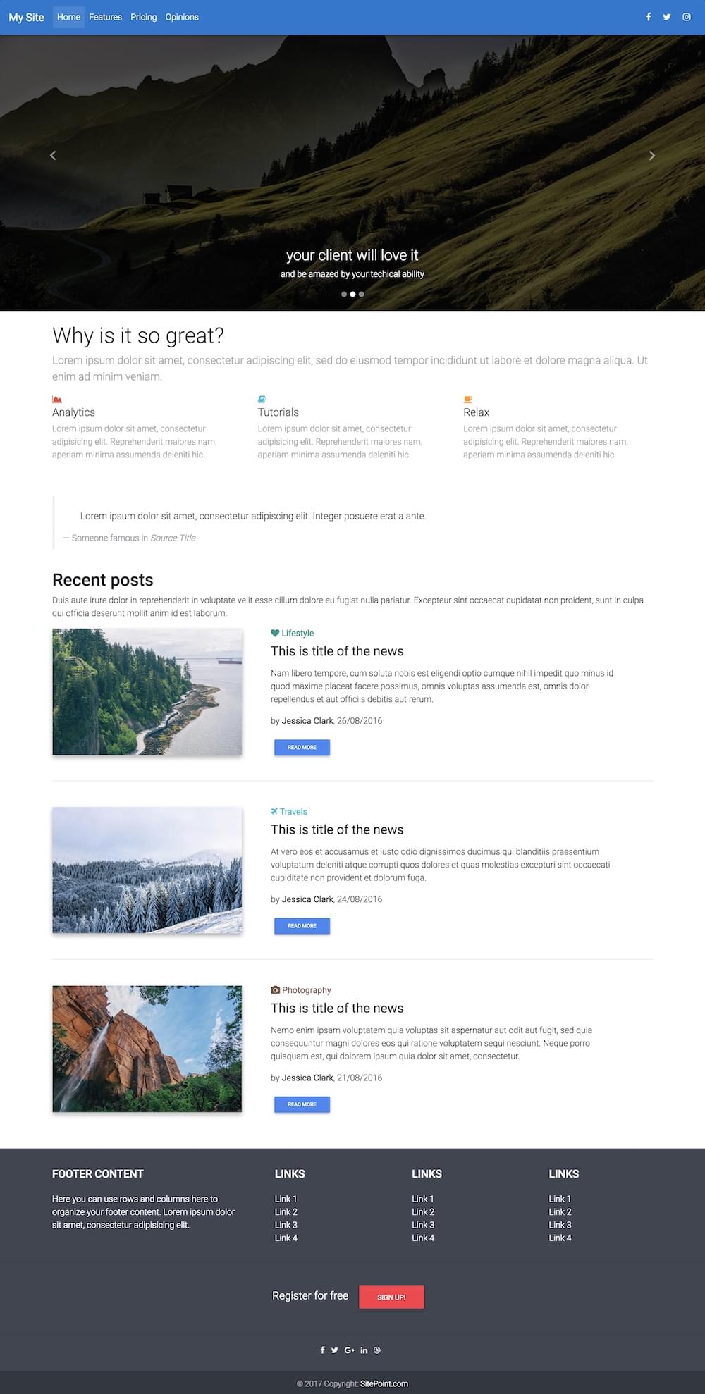 Material Design for Bootstrap Project Preview