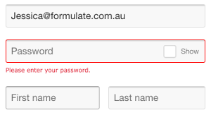 Error highlighted in red
