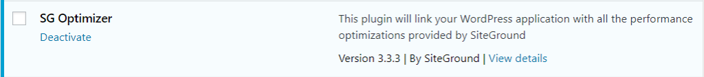 Siteground Optimizer