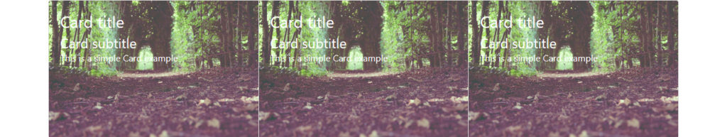 Bootstrap card component: Creating a group with three cards
