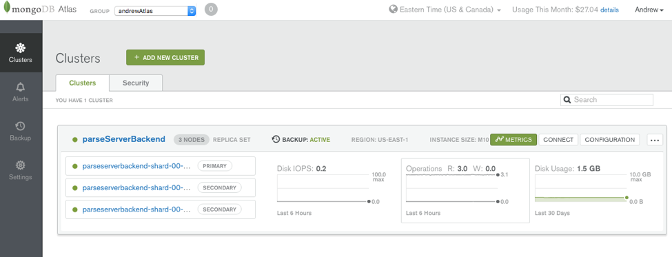 MongoDB Atlas Cluster