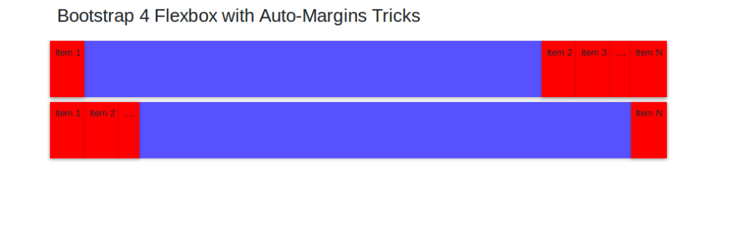 Bootstrap grid: combining Flexbox with auto margins