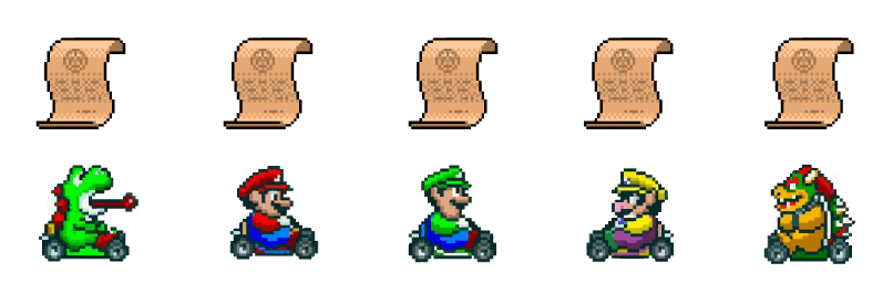 Each participant has his own piece of paper