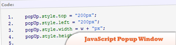js popup window